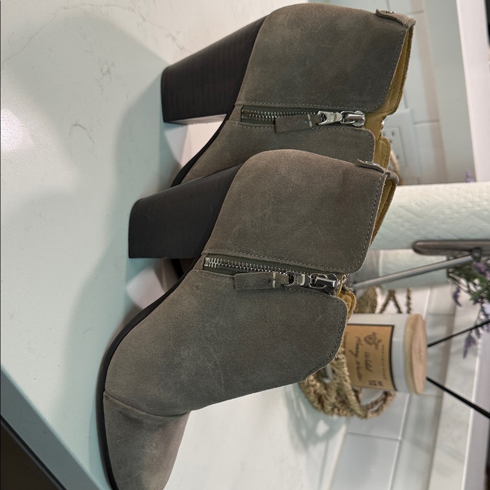 Rag & Bone Gray Ankle Booties